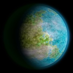 Realistic earth like planet texture