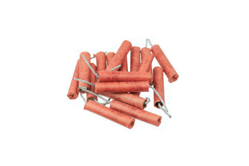 Red Firecrackers isolated on white background