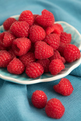 Ripe sweet raspberries