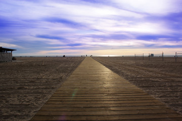 Obraz na płótnie Canvas Beach Boardwalk. Santa Monica Beach Los Angeles California USA