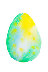 easter egg watercolor isolated