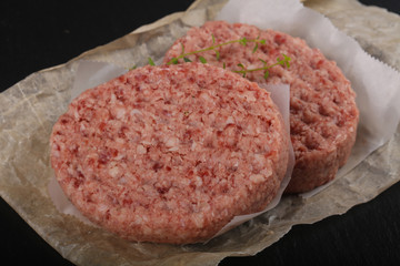 Raw pork cutlets