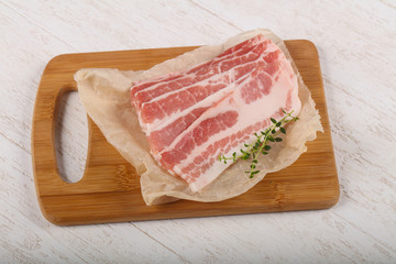 Raw bacon