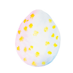 easter egg watercolor isolated