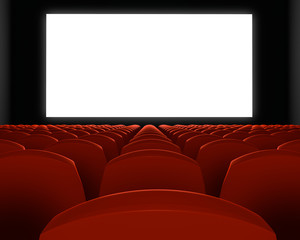 Cinema screen and seats