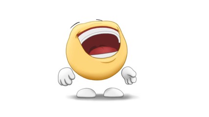 Emoticon laughing - Powered by Adobe