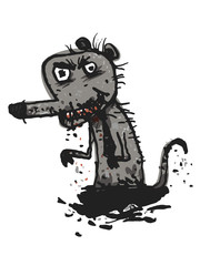 Dirty Rat. Comic Illustration EPS10