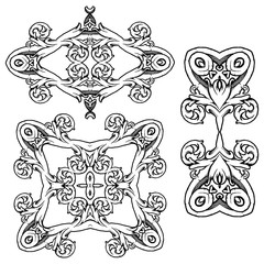 Calligraphic decorative elements