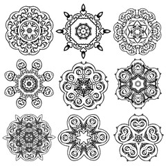 Calligraphic decorative elements