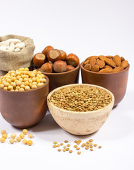 Natural products containing plant proteins.