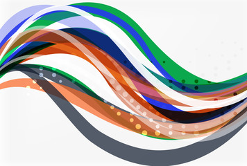 Colorful wave stripes and lines