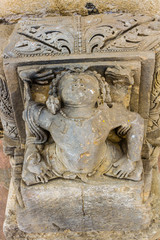 Carving of a yogi at Chand Baori Stepwell