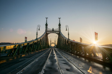 Scenic view of Liberty Bridge at Budapest