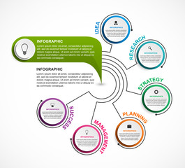 Fototapeta premium Abstract options infographics template. Infographics for business presentations or information banner.