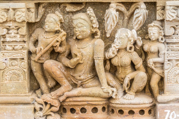 A sculpture of a king in Abhaneri