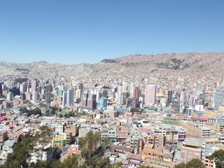 Naklejka premium View of the city of La Paz in Bolivia