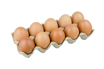 Paper Egg Tray isolated on white background