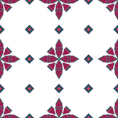 EPS10 file. Seamless floral geometric pattern. Vintage backgroun