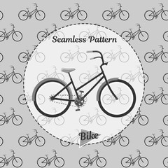Fototapeta na wymiar Seamless pattern bikes. Simple illustration of bicycle vector for web and print.