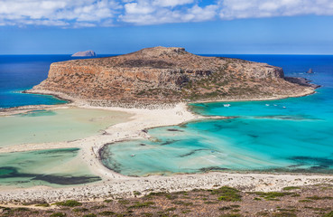 Amazing view of Balos bay on Crete island, Greece.