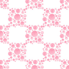 Geometric pattern with dotted watercolor squares.