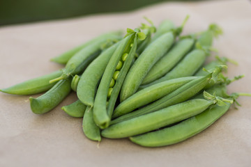 Green peas in the pod