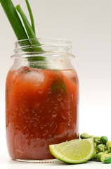Bloody Mary served in glass jar