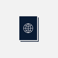 Passport icon simple illustration