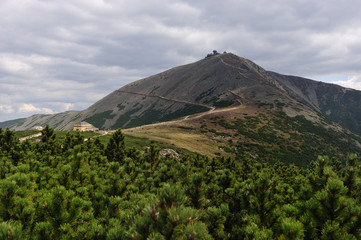 Sněžka - czech-polish border in Giant mountains