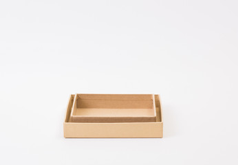 Brown box on white background