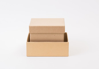 Brown box on white background