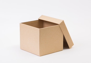 Brown box on white background
