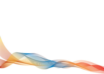 Abstract color lines on a white background