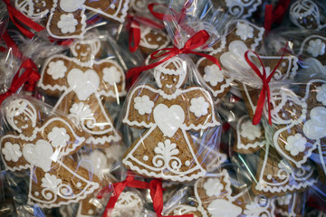 Christmas gingerbreads at christmas market