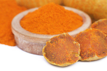 Whole and ground turmeric