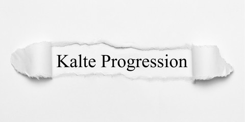 Kalte Progression auf weißen gerissenen Papier