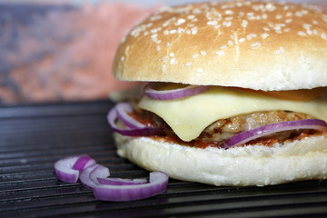 Homemade hamburger