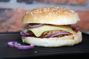 Homemade hamburger