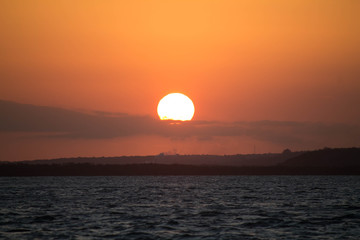 Sunset at Guarairas Lagoon