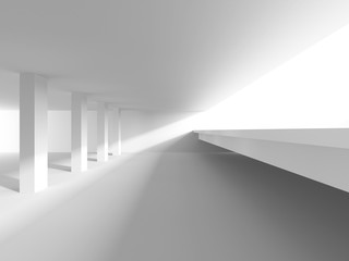 Fototapeta premium Abstract White Architecture Geometric Background