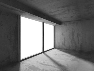 Empty room interior. Abstract concrete architecture dark backgro