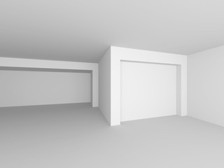 Obraz premium White empty interior. Abstract architecture background