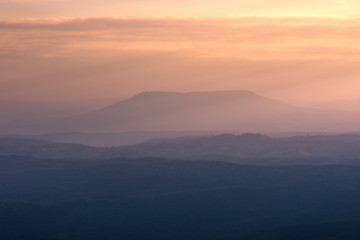 Mountain wave pink sky pastel color