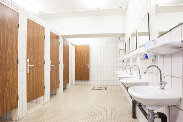 Fototapeta na wymiar doors from toilets and sinks
