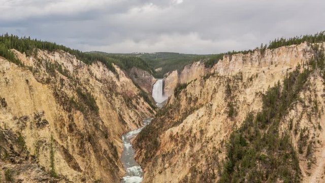 Lower Yellowstone Falls, Timelapse Video, Yellowstone National Park, Wyoming