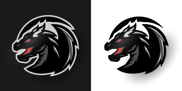 Round dragon logo. Two options.