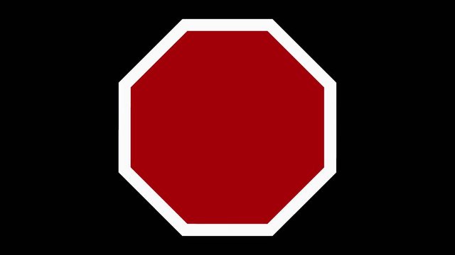 A stop sign appears. 4k CGI.
