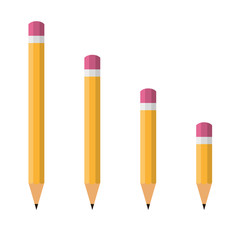 Pencil icons. Vector illustration