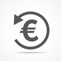 Refund money icon. Vector illustration.