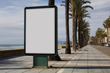 Blank billboard outdoors - obrazy, fototapety, plakaty